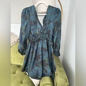 Satin mini floral dress from ZARA